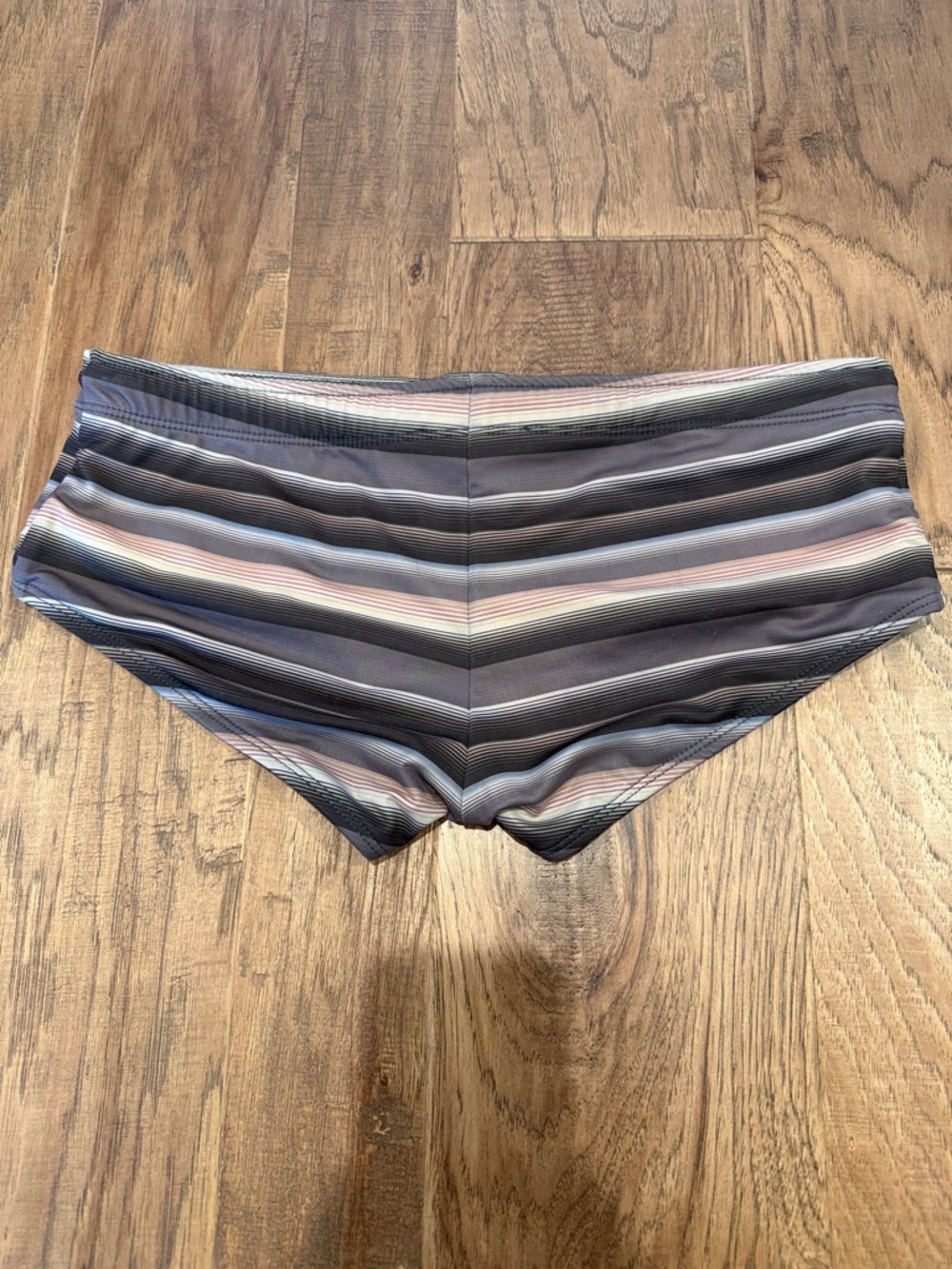 Parke & Ronen Gray Striped Men’s Swim Briefs - Picture 3 of 4